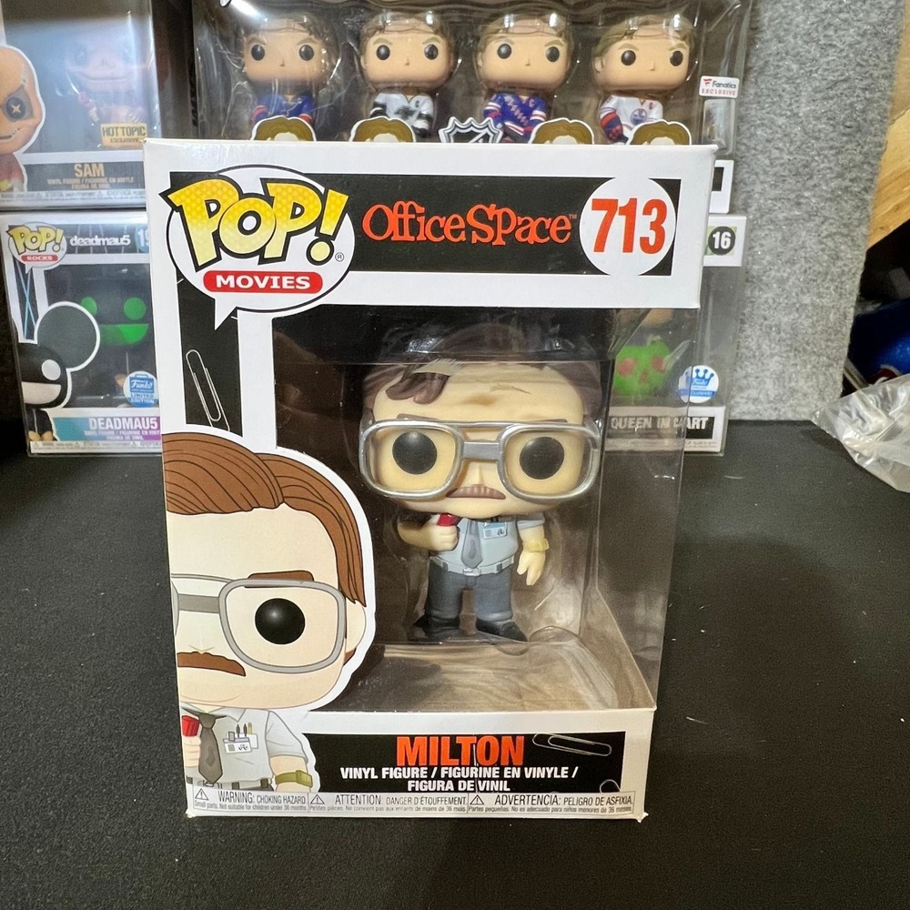 Funko Pop Movies Office Space Milton 713 Vinyl Figure Red Stapler Collectible